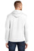 Port & Company PC78H/PC78HT Mens Core Pill Resistant Fleece Hooded Sweatshirt Hoodie White Model Back