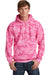 Port & Company PC78HC Mens Core Pill Resistant Fleece Hooded Sweatshirt Hoodie Pink Camo Model Front