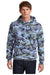 Port & Company PC78HC Mens Core Pill Resistant Fleece Hooded Sweatshirt Hoodie Woodland Blue Camo Model Front