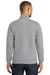 Port & Company PC850Q Mens Fan Favorite Fleece 1/4 Zip Sweatshirt Heather Grey Model Back