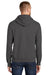 Port & Company PC90H/PC90HT Mens Essential Pill Resistant Fleece Hooded Sweatshirt Hoodie Charcoal Grey Model Back