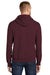 Port & Company PC90H/PC90HT Mens Essential Pill Resistant Fleece Hooded Sweatshirt Hoodie Maroon Model Back