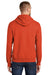 Port & Company PC90H/PC90HT Mens Essential Pill Resistant Fleece Hooded Sweatshirt Hoodie Orange Model Back