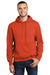 Port & Company PC90H/PC90HT Mens Essential Pill Resistant Fleece Hooded Sweatshirt Hoodie Orange Model Front