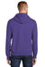 Port & Company PC90H/PC90HT Mens Essential Pill Resistant Fleece Hooded Sweatshirt Hoodie Purple Model Back