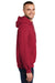 Port & Company PC90H/PC90HT Mens Essential Pill Resistant Fleece Hooded Sweatshirt Hoodie Red Model Side