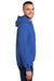 Port & Company PC90H/PC90HT Mens Essential Pill Resistant Fleece Hooded Sweatshirt Hoodie Royal Blue Model Side