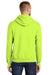 Port & Company PC90H/PC90HT Mens Essential Pill Resistant Fleece Hooded Sweatshirt Hoodie Safety Green Model Back