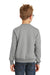 Port & Company PC90Y Youth Core Pill Resistant Fleece Crewneck Sweatshirt Heather Grey Model Back