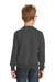 Port & Company PC90Y Youth Core Pill Resistant Fleece Crewneck Sweatshirt Charcoal Grey Model Back