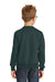 Port & Company PC90Y Youth Core Pill Resistant Fleece Crewneck Sweatshirt Dark Green Model Back