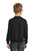 Port & Company PC90Y Youth Core Pill Resistant Fleece Crewneck Sweatshirt Jet Black Model Back