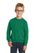 Port & Company PC90Y Youth Core Pill Resistant Fleece Crewneck Sweatshirt Kelly Green Model Front