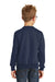 Port & Company PC90Y Youth Core Pill Resistant Fleece Crewneck Sweatshirt Navy Blue Model Back