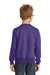 Port & Company PC90Y Youth Core Pill Resistant Fleece Crewneck Sweatshirt Purple Model Back