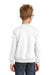 Port & Company PC90Y Youth Core Pill Resistant Fleece Crewneck Sweatshirt White Model Back