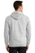 Port & Company PC90ZH/PC90ZHT Mens Essential Pill Resistant Fleece Full Zip Hooded Sweatshirt Hoodie Ash Grey Model Back