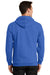 Port & Company PC90ZH/PC90ZHT Mens Essential Pill Resistant Fleece Full Zip Hooded Sweatshirt Hoodie Royal Blue Model Back