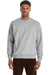 Hanes RS160 Mens Perfect Sweats Crewneck Sweatshirt Light Steel Grey Model Front