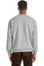 Hanes RS160 Mens Perfect Sweats Crewneck Sweatshirt Light Steel Grey Model Back