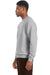 Hanes RS160 Mens Perfect Sweats Crewneck Sweatshirt Light Steel Grey Model Side