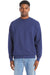 Hanes RS160 Mens Perfect Sweats Crewneck Sweatshirt Navy Blue Model Front