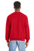 Hanes RS160 Mens Perfect Sweats Crewneck Sweatshirt Athletic Red Model Back