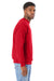 Hanes RS160 Mens Perfect Sweats Crewneck Sweatshirt Athletic Red Model Side