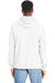 Hanes RS170 Mens Perfect Sweats Hooded Sweatshirt Hoodie w/ Pouch Pocket White Model Back