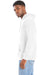 Hanes RS170 Mens Perfect Sweats Hooded Sweatshirt Hoodie w/ Pouch Pocket White Model Side