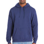 Hanes Mens Perfect Sweats Hooded Sweatshirt Hoodie w/ Pouch Pocket - Navy Blue