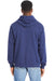 Hanes RS170 Mens Perfect Sweats Hooded Sweatshirt Hoodie w/ Pouch Pocket Navy Blue Model Back