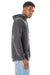 Hanes RS170 Mens Perfect Sweats Hooded Sweatshirt Hoodie w/ Pouch Pocket Smoke Grey Model Side