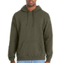 Hanes Mens Perfect Sweats Hooded Sweatshirt Hoodie w/ Pouch Pocket - Fatigue Green