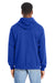 Hanes RS170 Mens Perfect Sweats Hooded Sweatshirt Hoodie w/ Pouch Pocket Deep Royal Blue Model Back