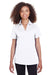 Spyder S16519 Womens Freestyle Short Sleeve Polo Shirt White Model Front