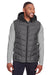 Spyder S16642 Mens Pelmo Full Zip Hooded Puffer Vest Polar Grey Model Front