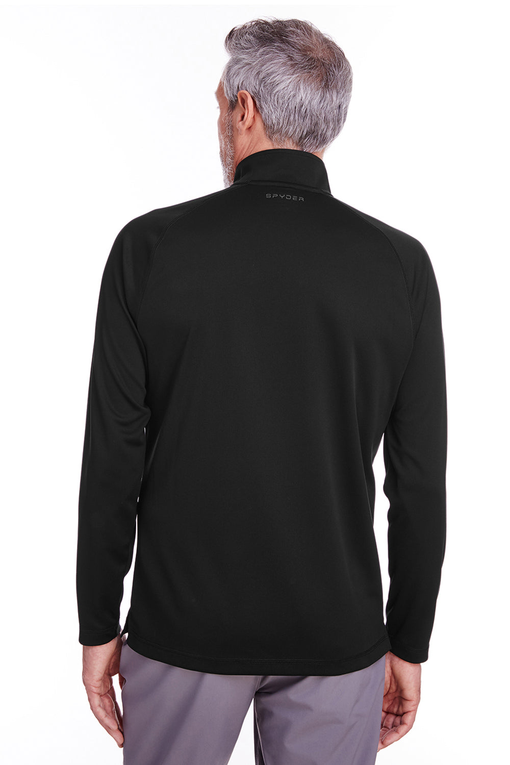 Spyder S16797 Mens Freestyle 1/4 Zip Sweatshirt Black Model Back