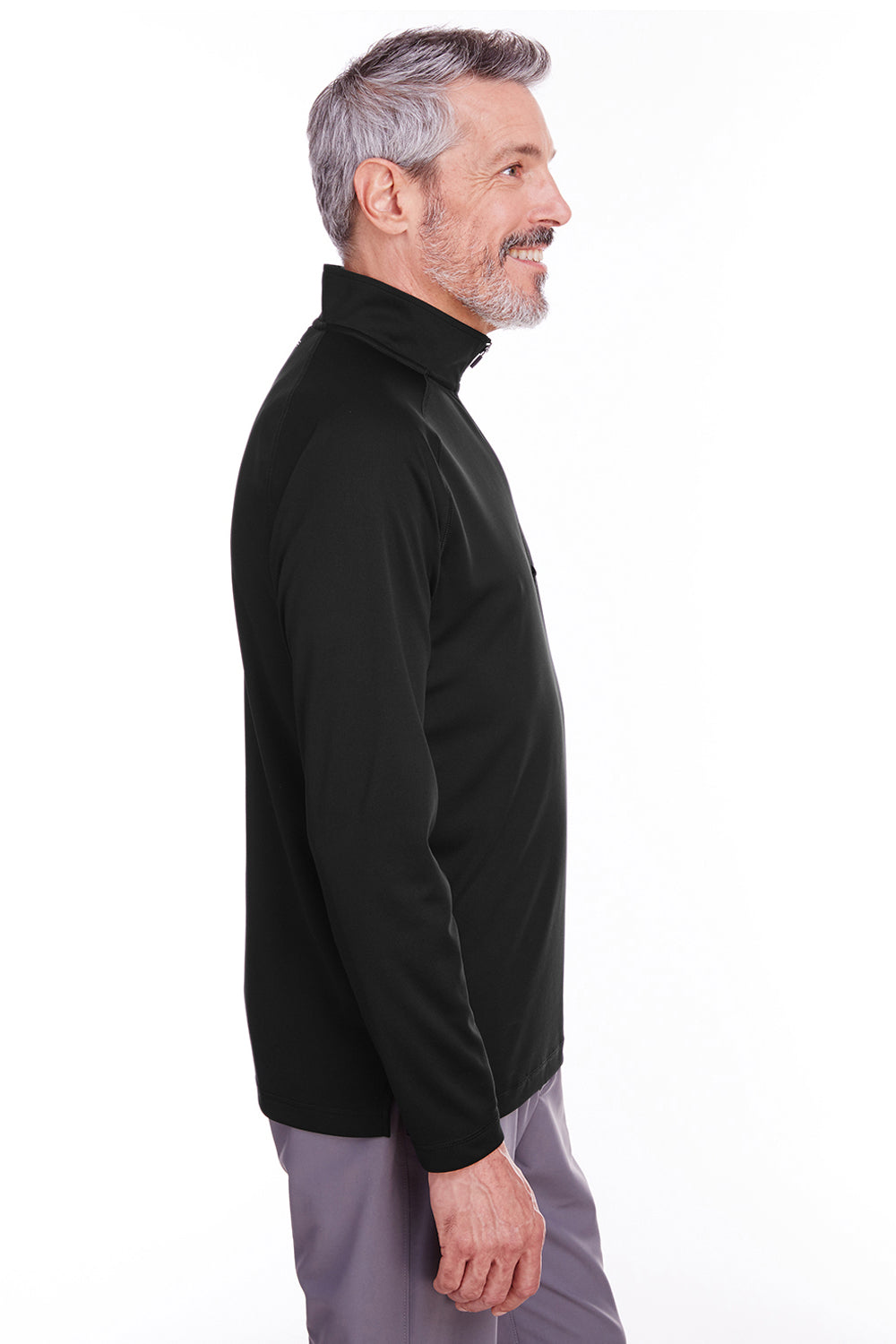 Spyder S16797 Mens Freestyle 1/4 Zip Sweatshirt Black Model Side