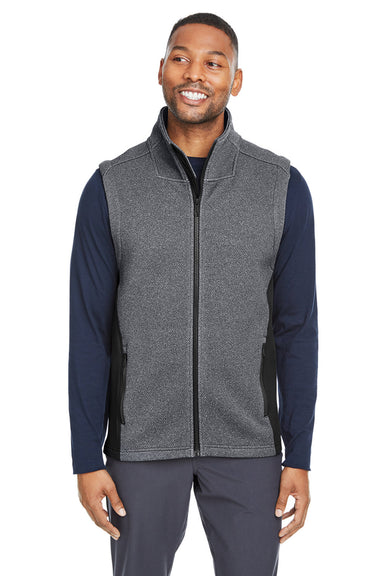 Spyder S17274 Mens Pursuit Full Zip Vest Heather Black/Black Model Front