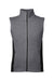 Spyder S17274 Mens Pursuit Full Zip Vest Heather Black/Black Flat Front