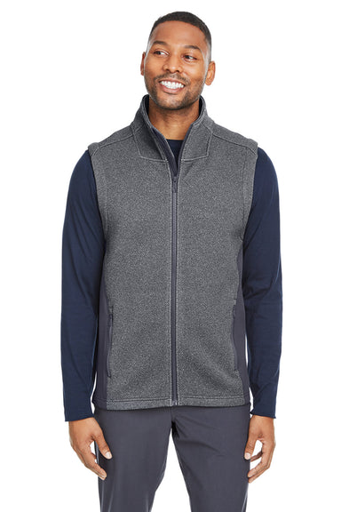 Spyder S17274 Mens Pursuit Full Zip Vest Heather Black/Polar Grey Model Front