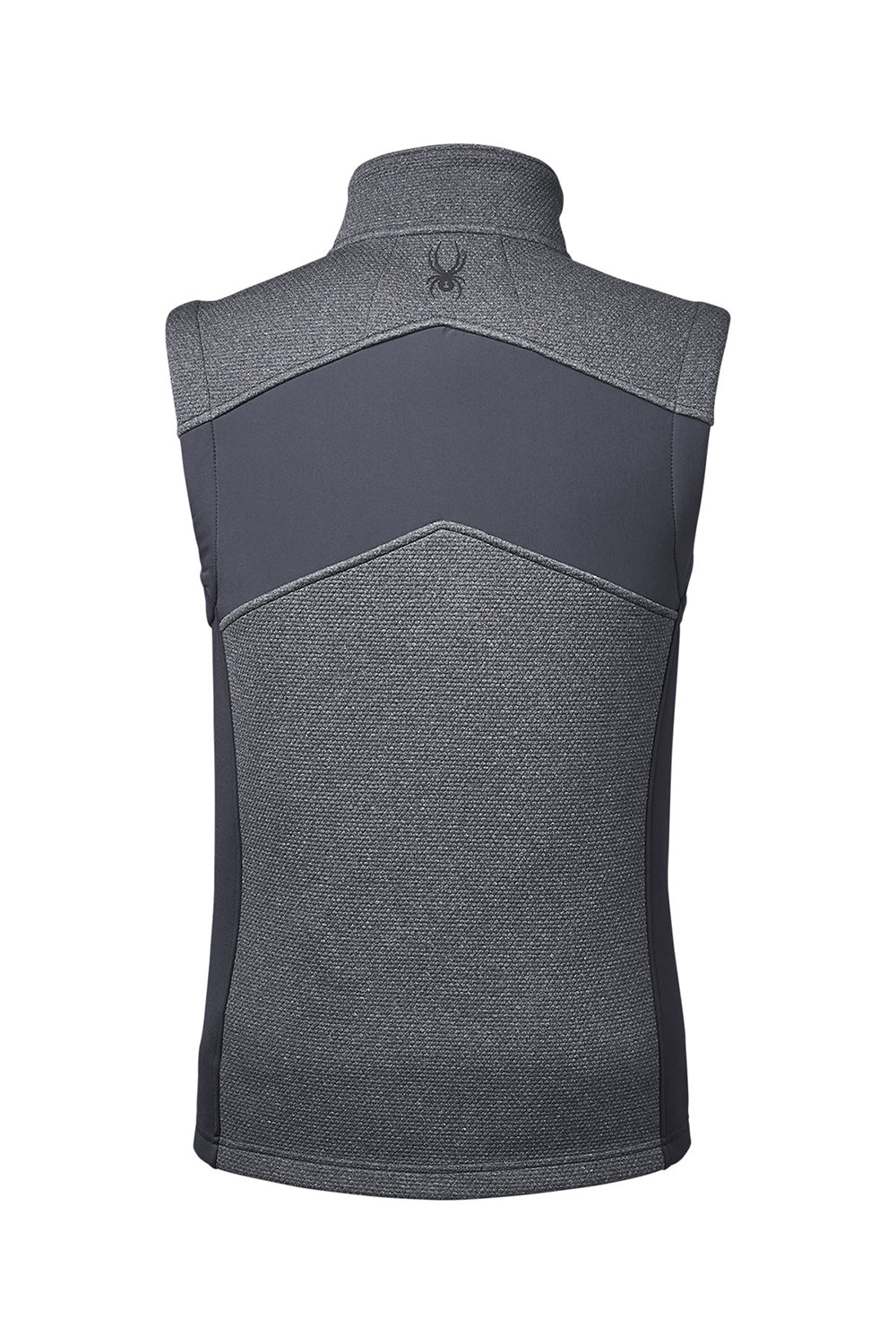 Spyder S17274 Mens Pursuit Full Zip Vest Heather Black/Polar Grey Flat Back