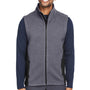 Spyder Mens Pursuit Full Zip Vest - Heather Frontier Blue/Black