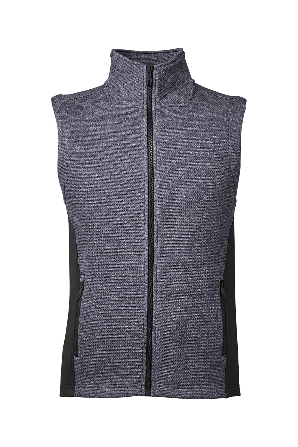 Spyder S17274 Mens Pursuit Full Zip Vest Heather Frontier Blue/Black Flat Front