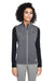 Spyder S17275 Womens Pursuit Full Zip Vest Heather Black/Polar Grey Model Front