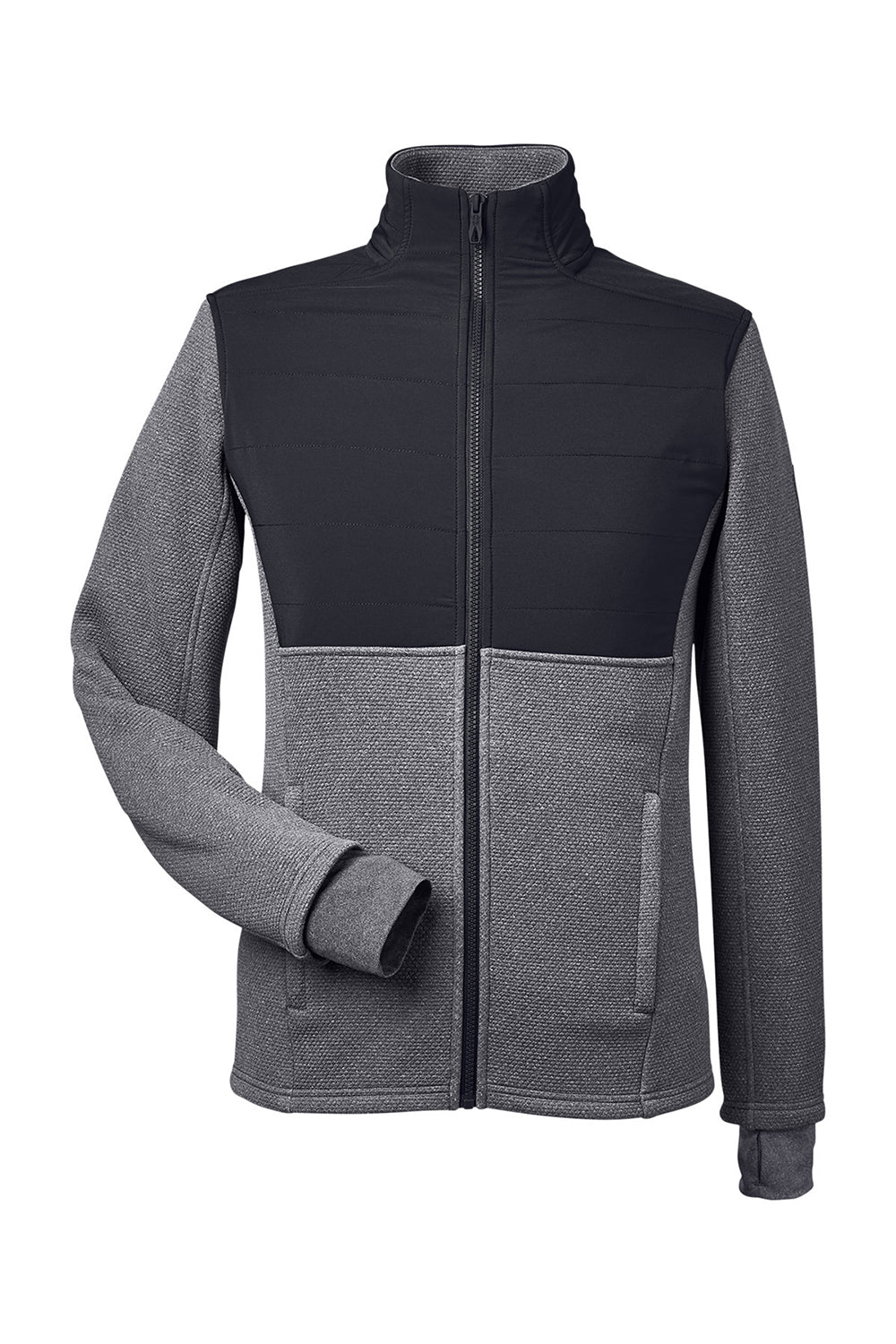 Spyder S17298 Mens Pursuit Full Zip Jacket Heather Black/Black Flat Front