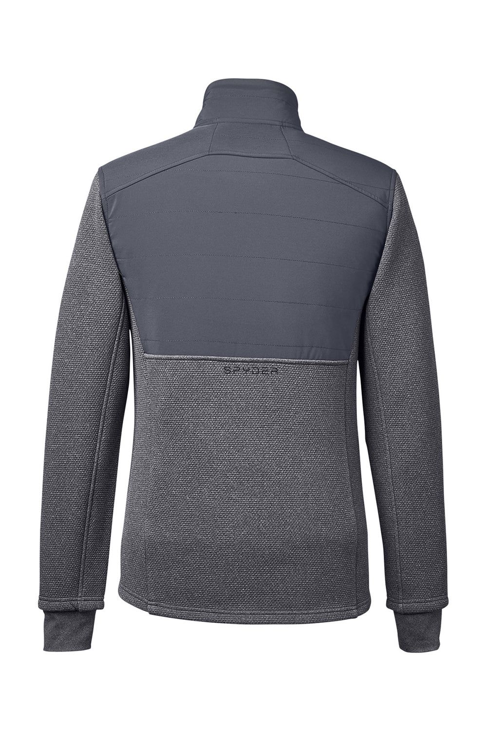 Spyder S17298 Mens Pursuit Full Zip Jacket Heather Black/Polar Grey Flat Back