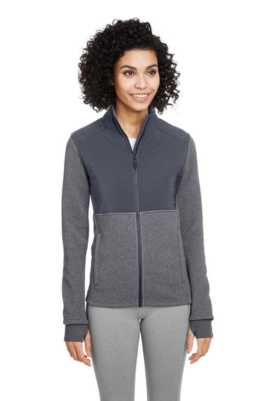 Spyder S17299 Womens Pursuit Full Zip Jacket Heather Black/Polar Grey Model Front