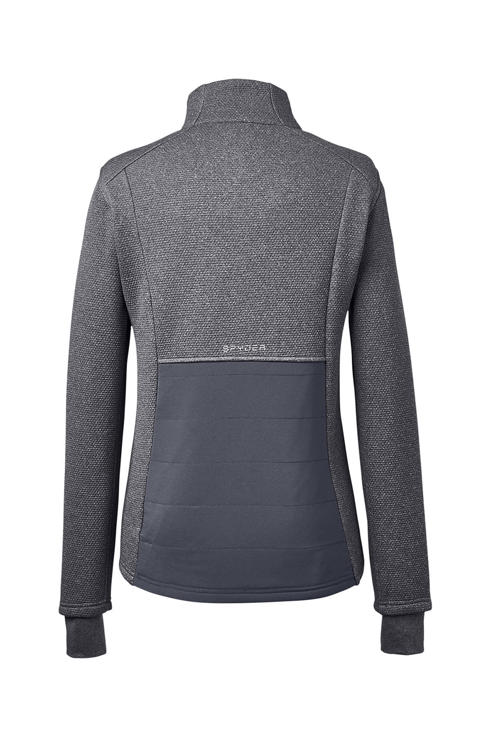 Spyder S17299 Womens Pursuit Full Zip Jacket Heather Black/Polar Grey Flat Back